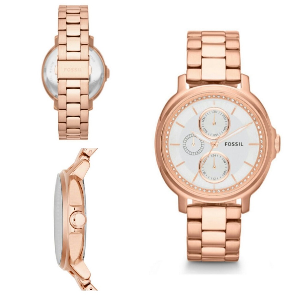 Fossil Watch Boyfriend Rose Gold White Needs Battery